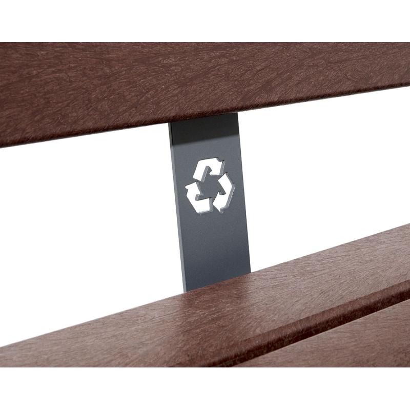 Silaos® recycled plastic bench 5 slats-1
