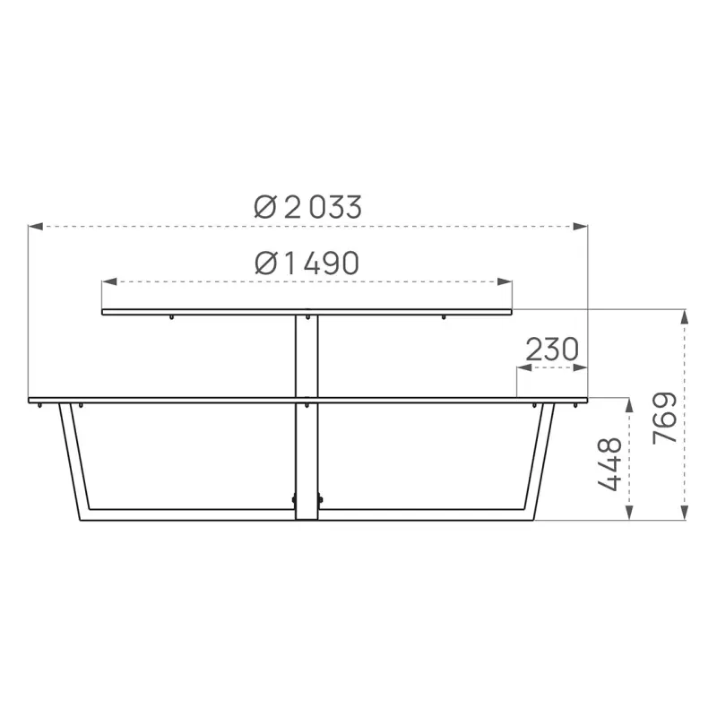 Rome picnic table