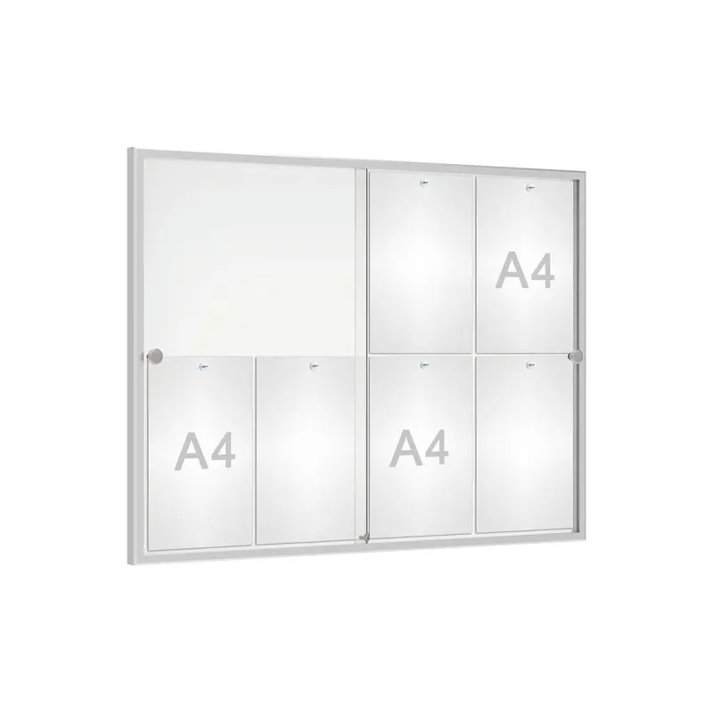 "Allure" indoor sliding door notice board