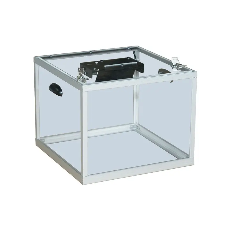 Lockable transparent ballot / suggestion boxes