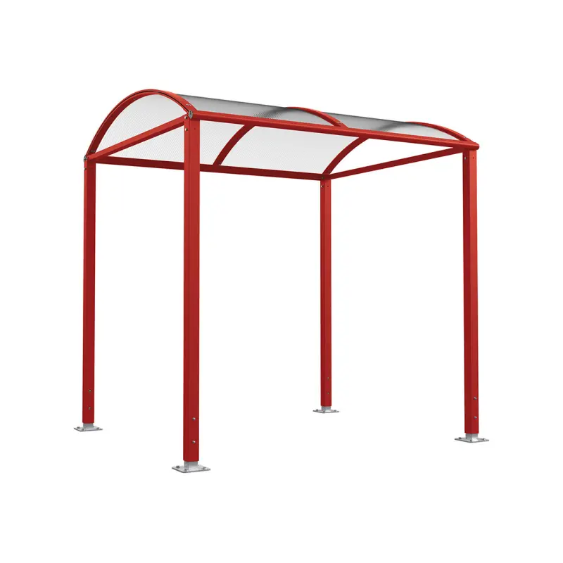 Voute "M" covered walkway with polycarbonate cladding