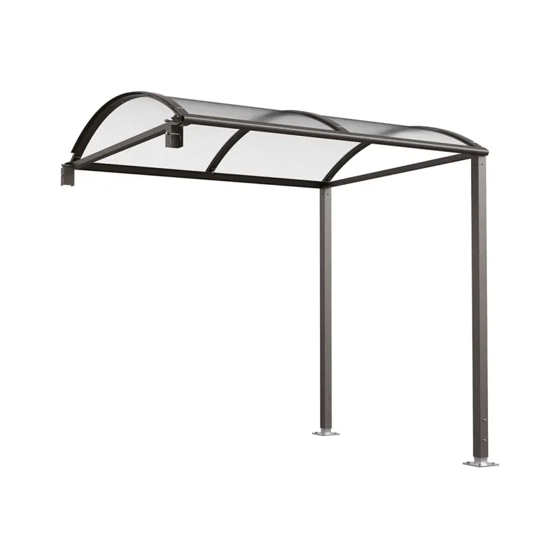 Voute "M" covered walkway with polycarbonate cladding