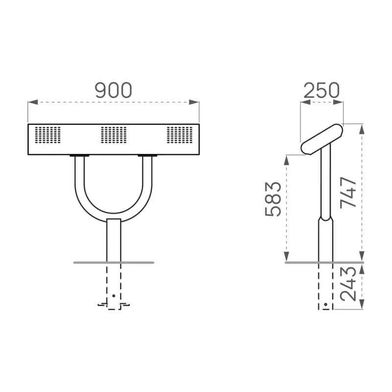 Oslo steel perch seat
