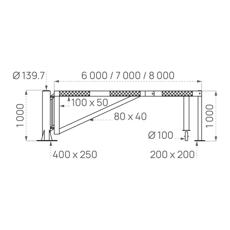 Extra-Long  Swivel Barriers
