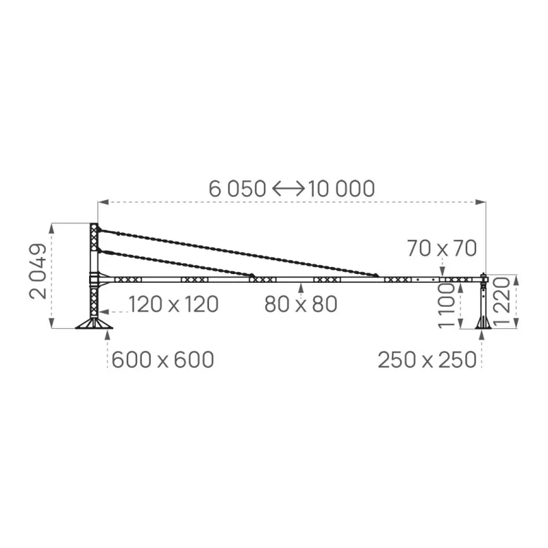 Extra-long universal swivel barrier