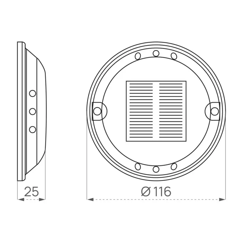 Polycarbonate solar road stud
