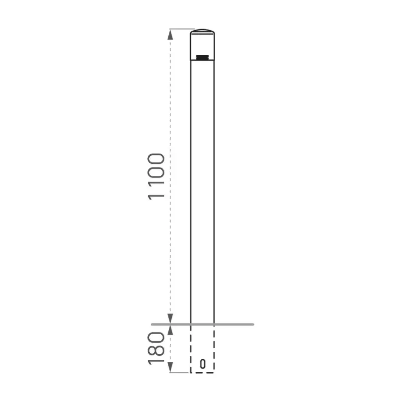 Dome top “home-time” decorative bollard