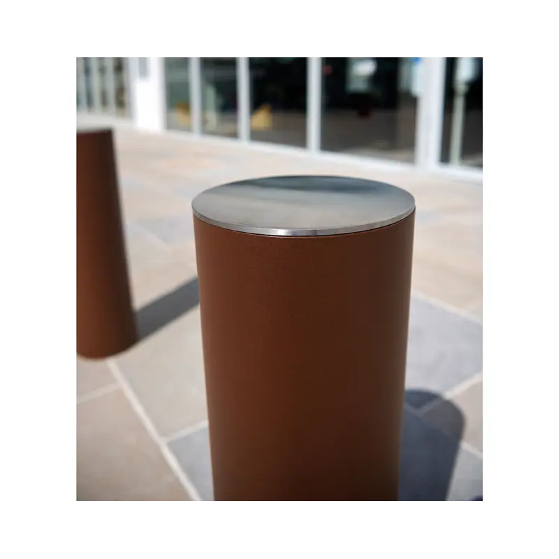 Steel bollard Province with decorative stainless steel-3