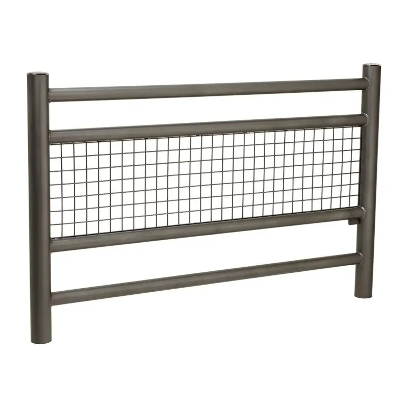 Linea railing with brushed stainless steel top cap