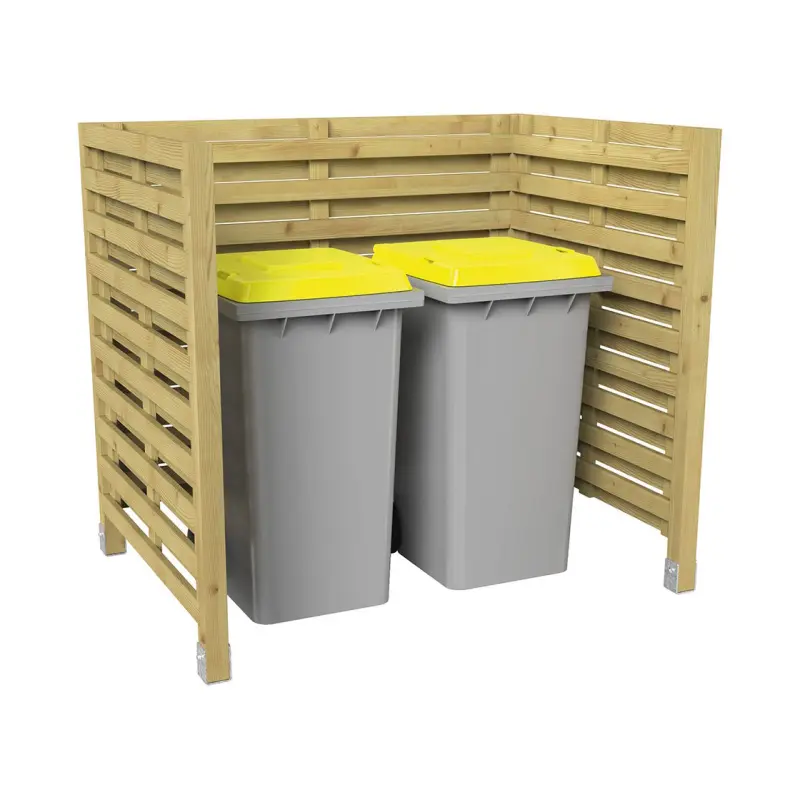 Turin Decorative fence and wheelie bin store