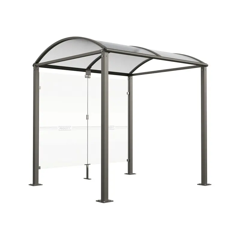 Voute "M" roof shelter with glass cladding-2
