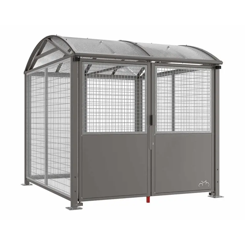 Voute roof secure "L" shelter for bikes and motor bikes