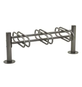 Province Bicycle Racks with brushed stainless steel top cap