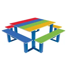Rainbow picnic table