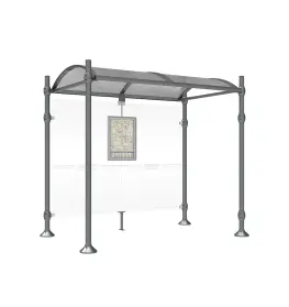 Province Brushed stainless steel bus shelter
