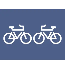 White bicycle decal