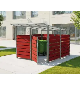 Compact laminate door for Modulo wheelie bin enclosure