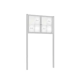 Dual door "Tradition" notice board on posts