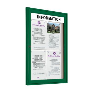 "Tradition" outdoor notice boards - internal header