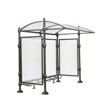 Province bicycle shelter – brushed stainless steel