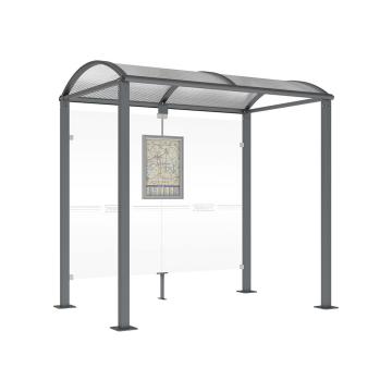 Square post bus shelters