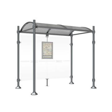 Province Brushed stainless steel bus shelter